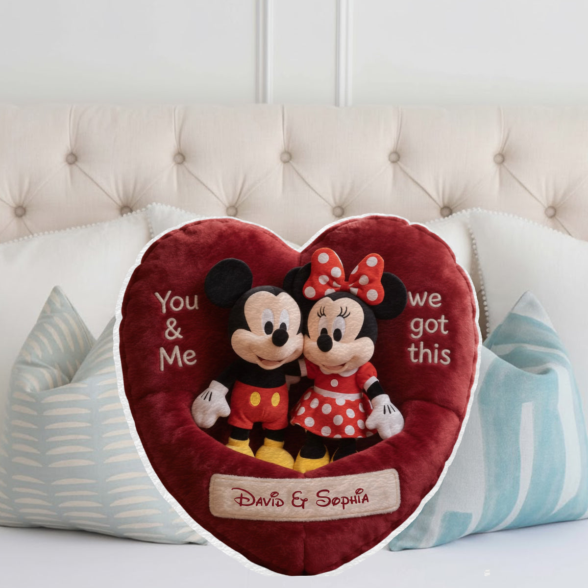 Personalized Faux Fur Heart Pillow Custom Name Gift for Couples Faux Fur Shaped Pillow GradoCreations