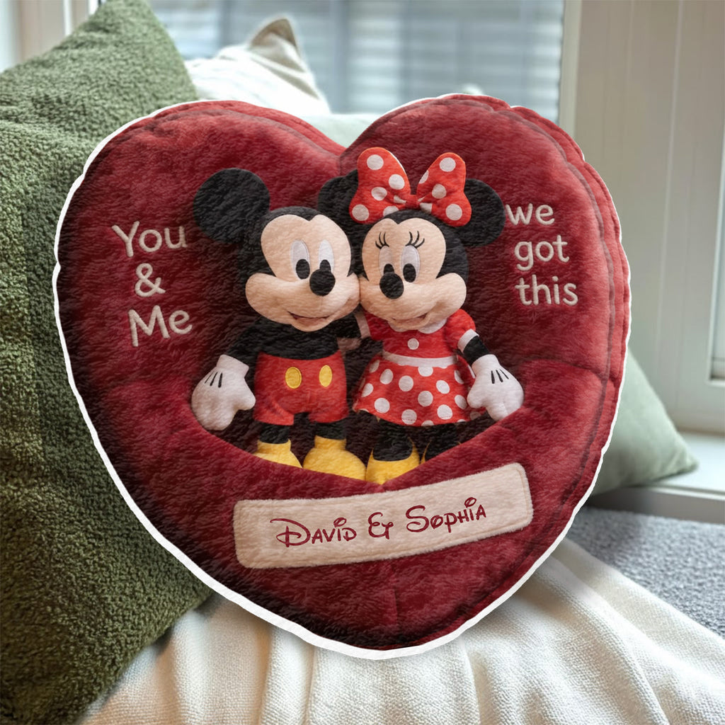 Personalized Faux Fur Heart Pillow Custom Name Gift for Couples Faux Fur Shaped Pillow GradoCreations
