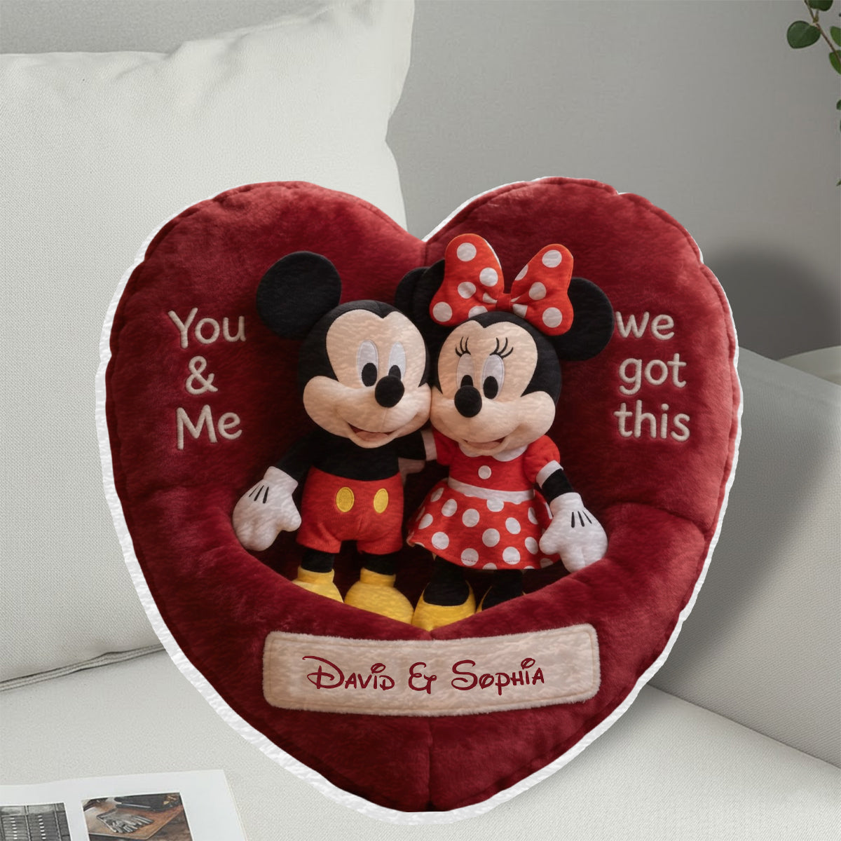 Personalized Faux Fur Heart Pillow Custom Name Gift for Couples Faux Fur Shaped Pillow GradoCreations