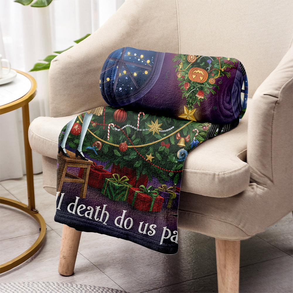 Personalized Nightmare Before Christmas Blanket Custom Name Gift for Couples Blanket GradoCreations