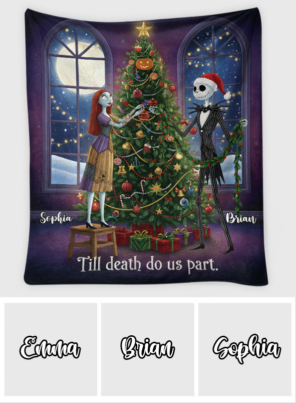 Personalized Nightmare Before Christmas Blanket Custom Name Gift for Couples Blanket GradoCreations