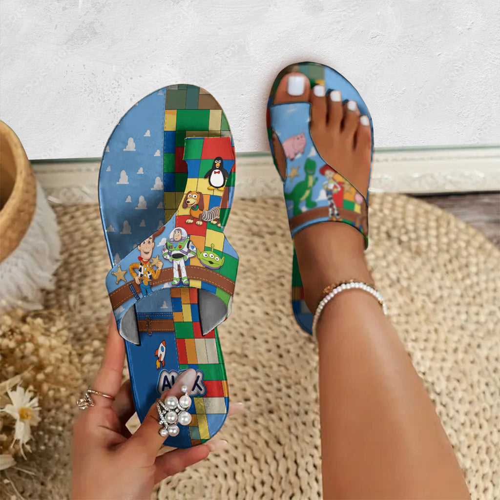 Personalized Toy Adventure Character Open Toe Sandals for Kids Open Toe Sandals GradoCreations