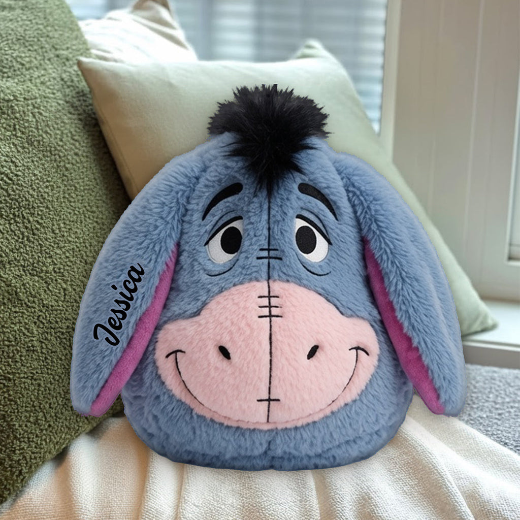 Personalized Bear Faux Fur Pillow Custom Name Gift for Kids Premium Faux Fur Pillow GradoCreations