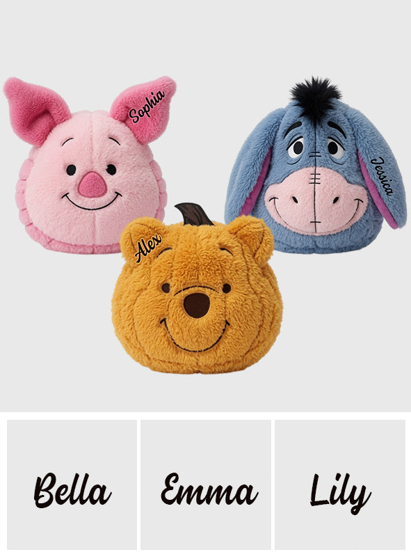 Personalized Bear Faux Fur Pillow Custom Name Gift for Kids Premium Faux Fur Pillow GradoCreations
