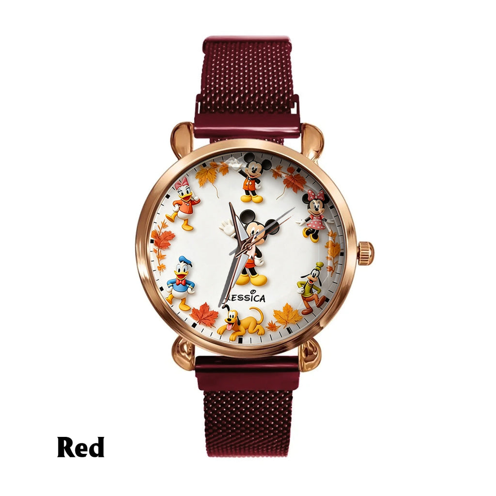 Personalized Mickey Mouse Fall Hand Watch for Women - Custom Name Gift Women Hand Watch GradoCreations