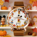 Personalized Mickey Mouse Fall Hand Watch for Women - Custom Name Gift Women Hand Watch GradoCreations
