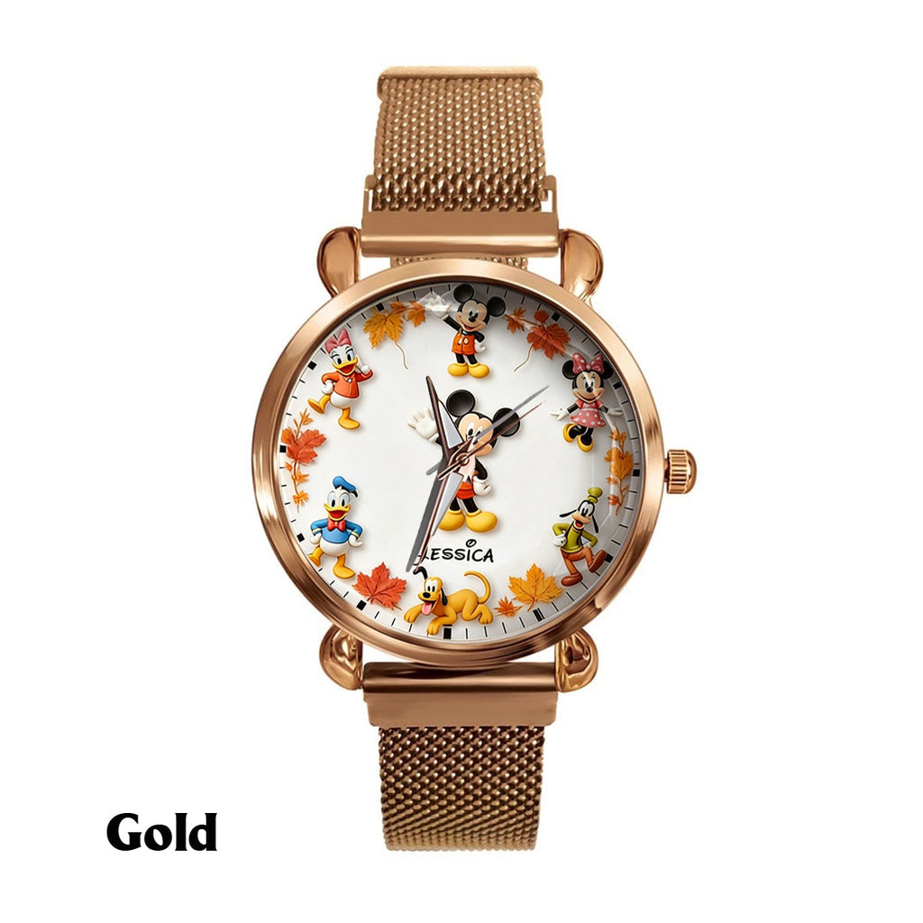 Personalized Mickey Mouse Fall Hand Watch for Women - Custom Name Gift Women Hand Watch GradoCreations