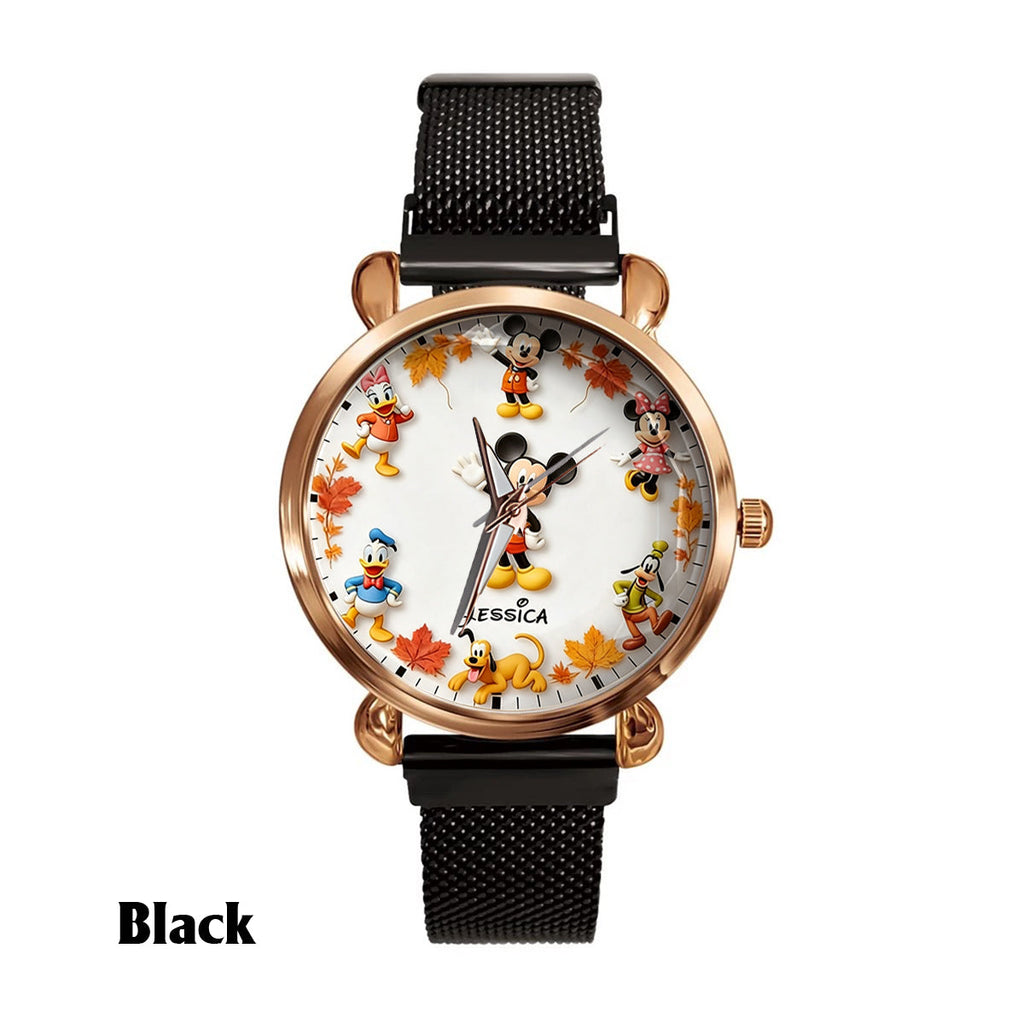 Personalized Mickey Mouse Fall Hand Watch for Women - Custom Name Gift Women Hand Watch GradoCreations