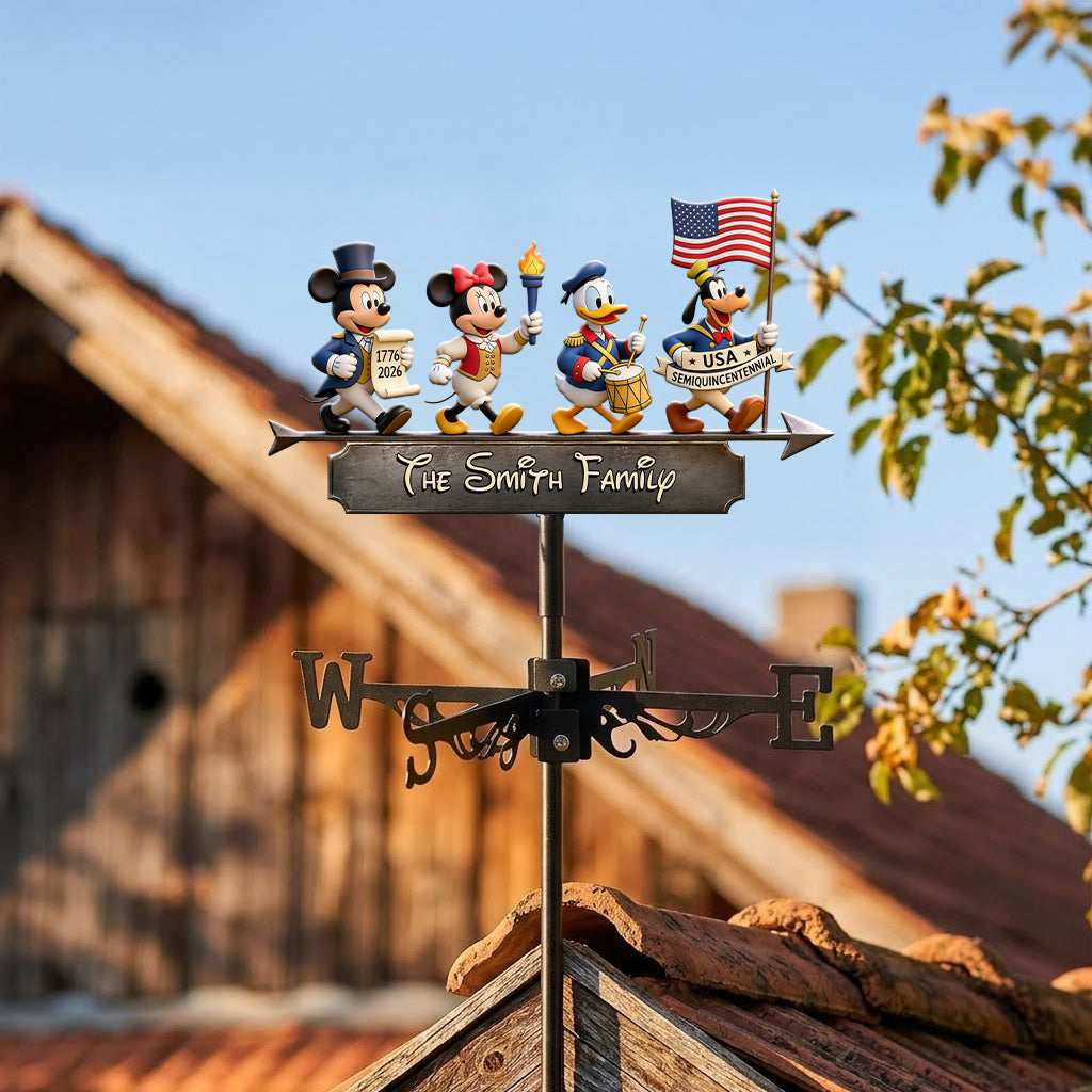 Personalized Mickey Mouse Weather Vane Custom Family Name Gift Weather Vane GradoCreations