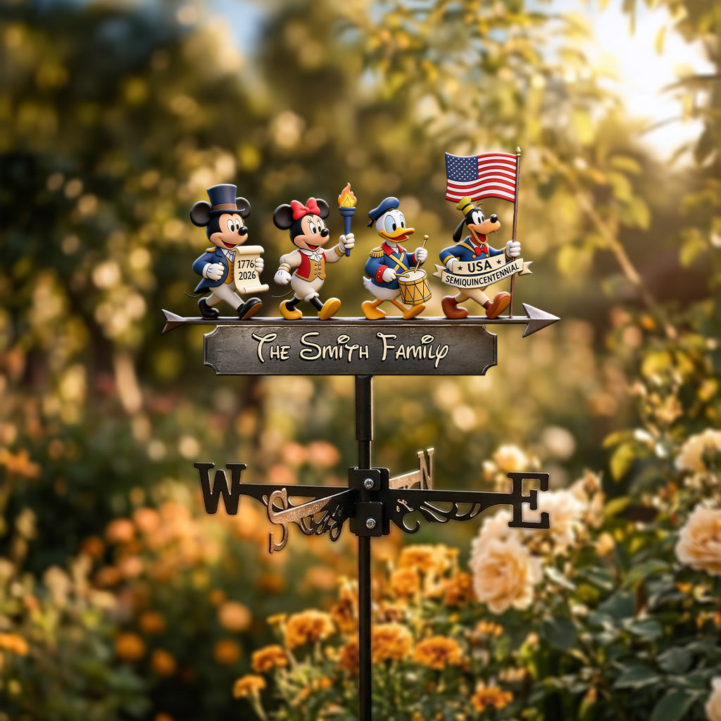 Personalized Mickey Mouse Weather Vane Custom Family Name Gift Weather Vane GradoCreations