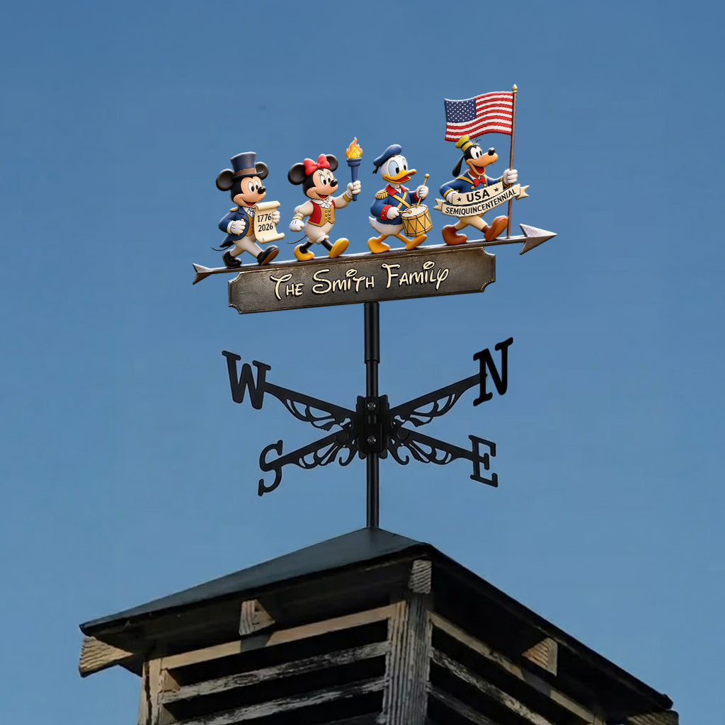 Personalized Mickey Mouse Weather Vane Custom Family Name Gift Weather Vane GradoCreations