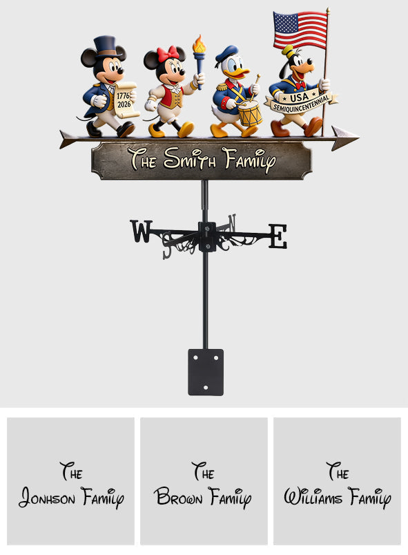 Personalized Mickey Mouse Weather Vane Custom Family Name Gift Weather Vane GradoCreations
