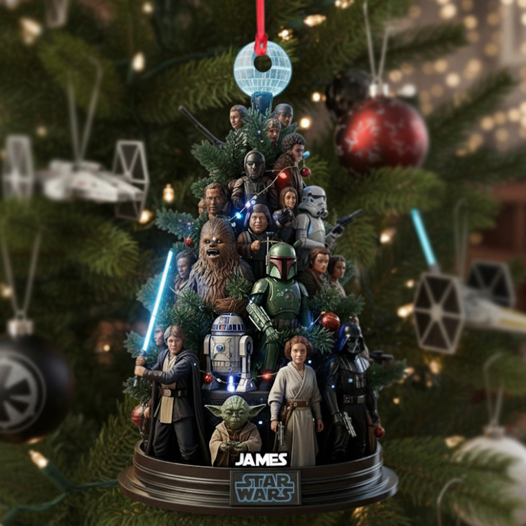 Personalized Star Wars Ornament Custom Name Gift for Christmas Ornament GradoCreations
