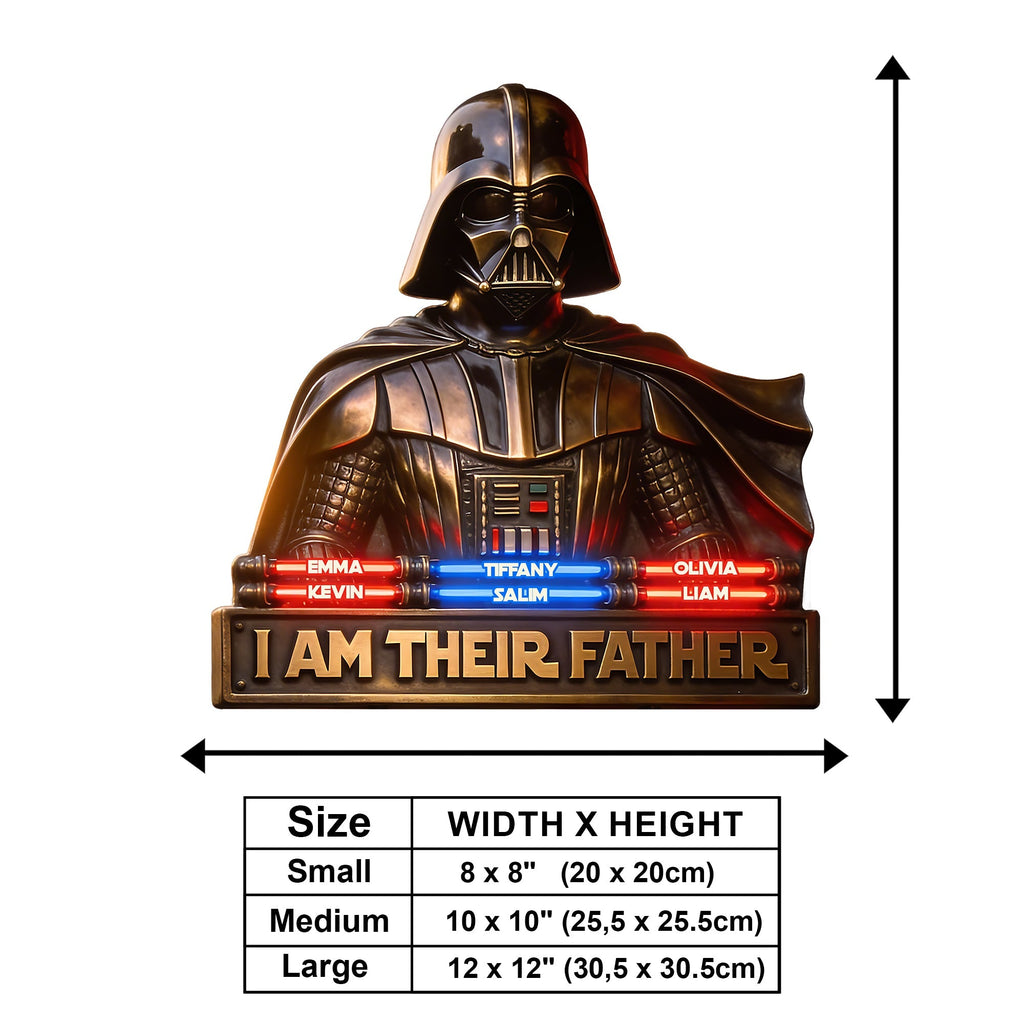 Personalized Wooden Wall Mount Sign for Dad | I Am Their Father Wooden Wall Mount Sign GradoCreations