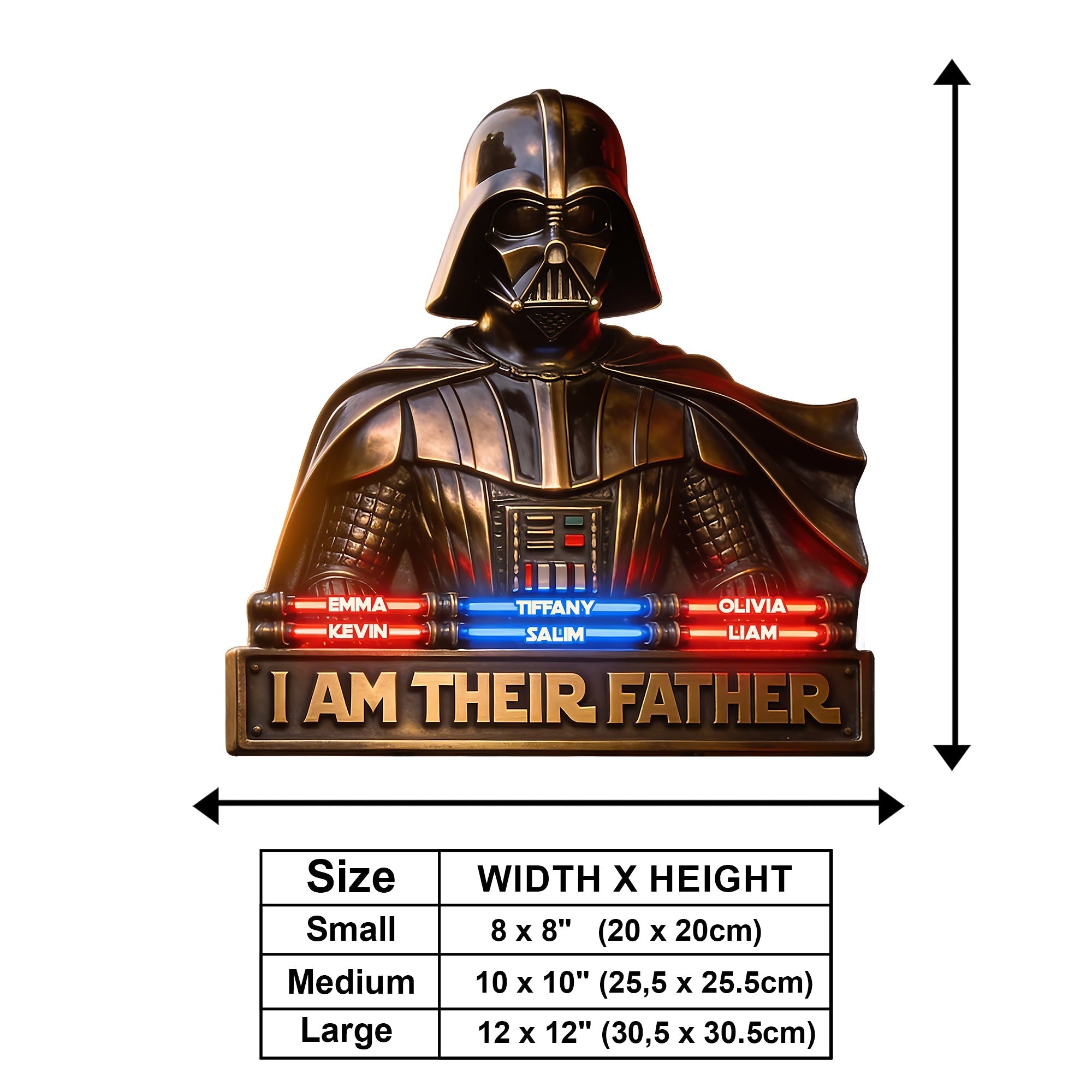 Personalized Wooden Wall Mount Sign for Dad | I Am Their Father Wooden Wall Mount Sign GradoCreations