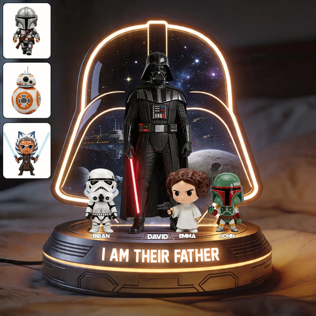 Personalized Acrylic LED Night Light Custom Name Gift for Dad Acrylic LED Night Light GradoCreations
