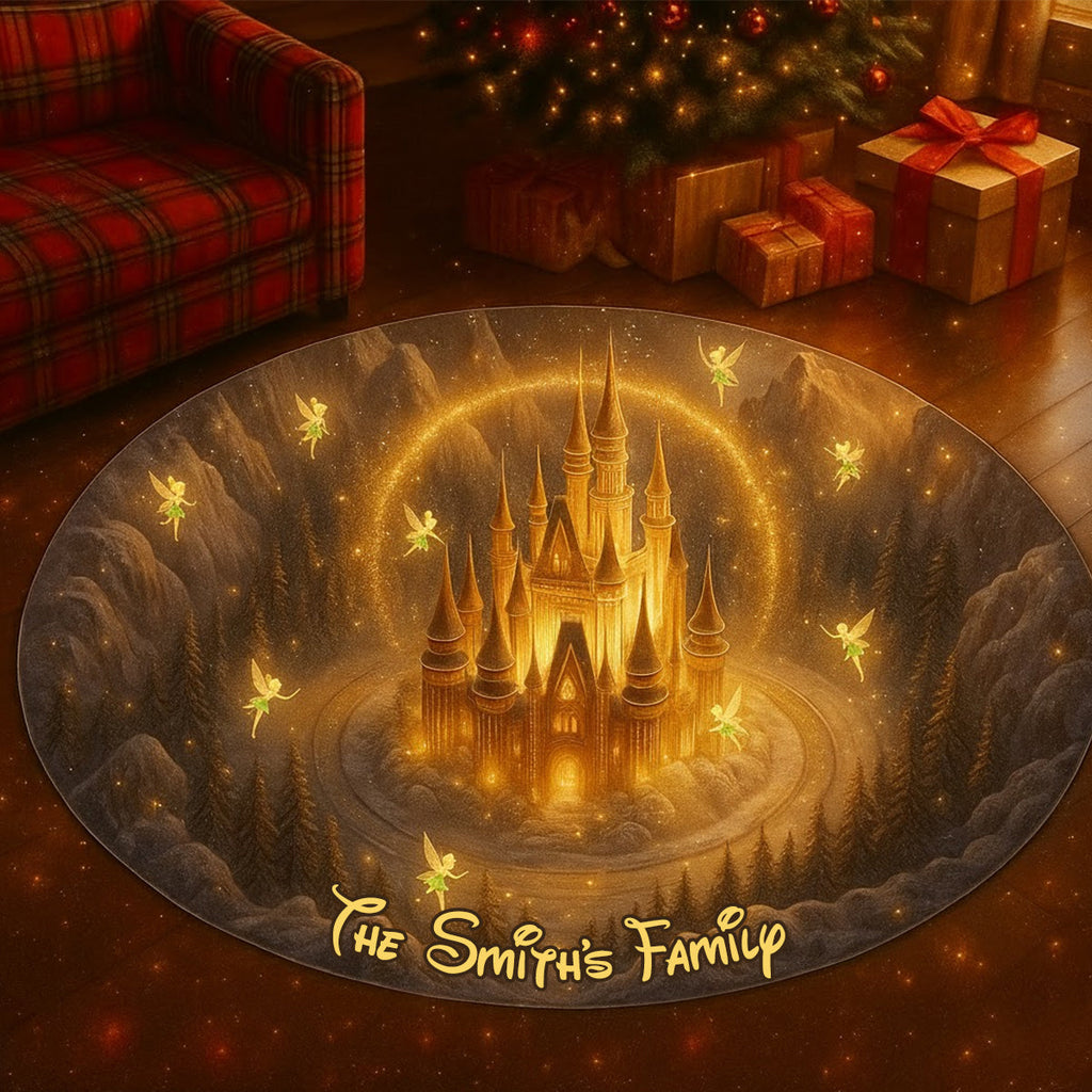 Personalized Cartoon Castle Non-Slip Tufted Rug for Christmas Non-Slip Tufted Rug GradoCreations