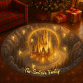 Personalized Cartoon Castle Non-Slip Tufted Rug for Christmas Non-Slip Tufted Rug GradoCreations