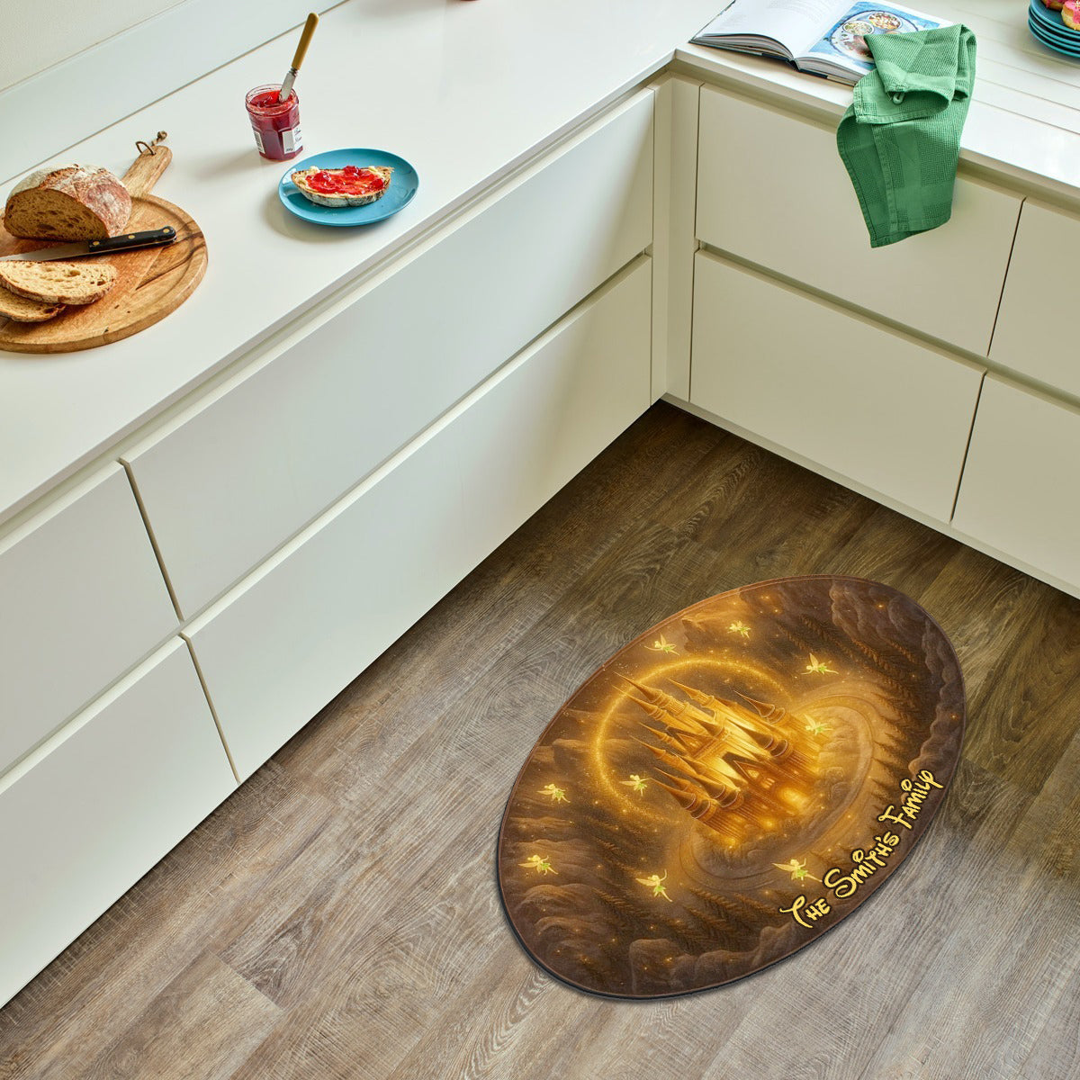Personalized Cartoon Castle Non-Slip Tufted Rug for Christmas Non-Slip Tufted Rug GradoCreations