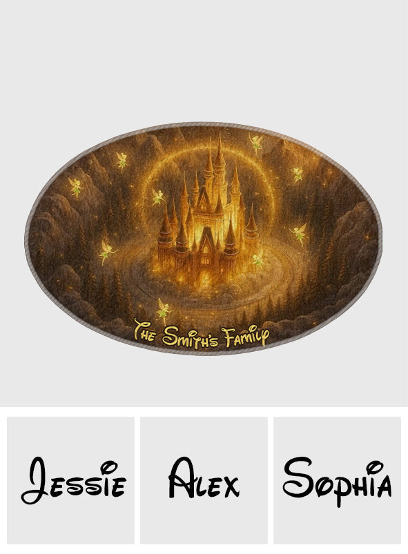 Personalized Cartoon Castle Non-Slip Tufted Rug for Christmas Non-Slip Tufted Rug GradoCreations
