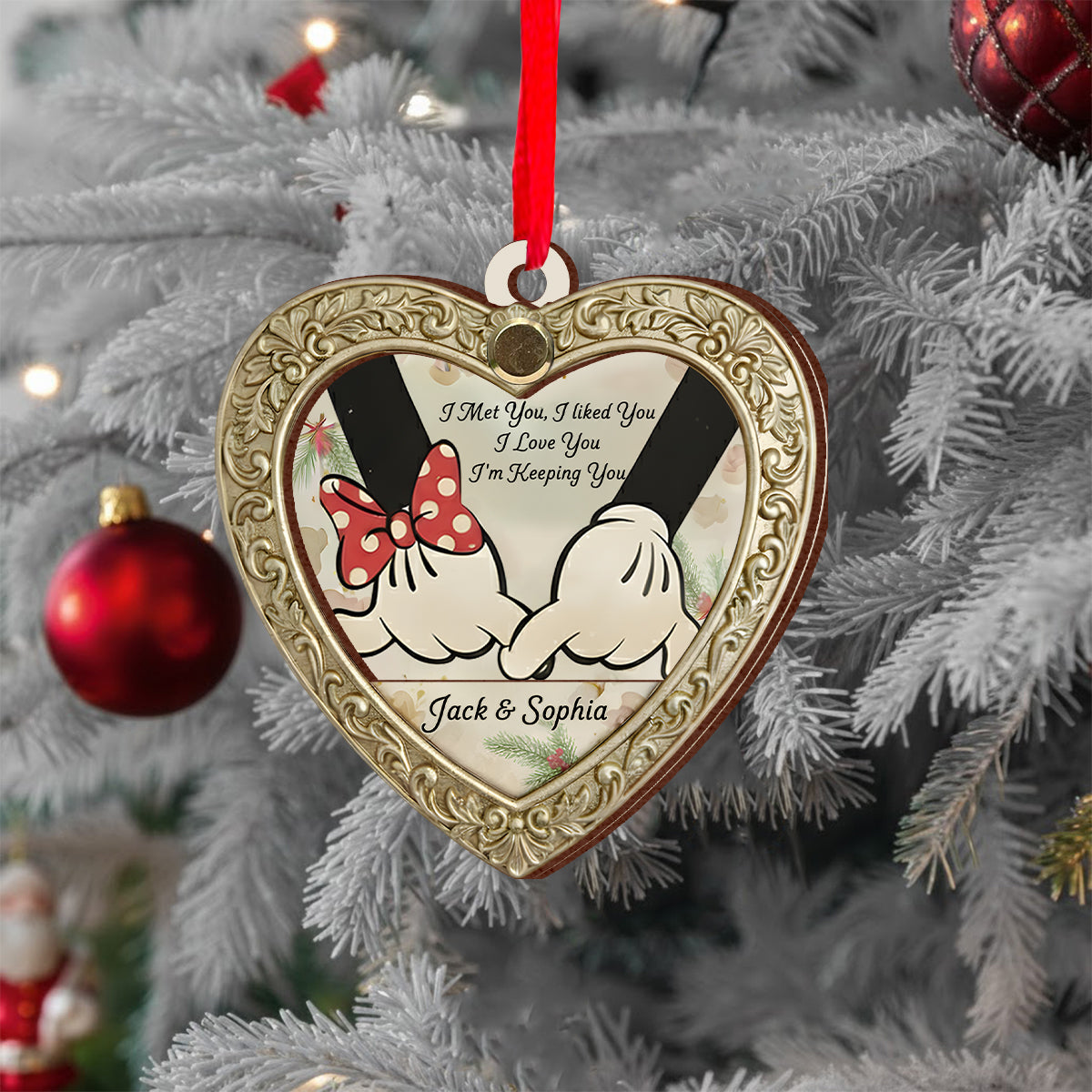 Personalized Flip Ornament Custom Rotating Design Gift for Christmas Flip Ornament GradoCreations