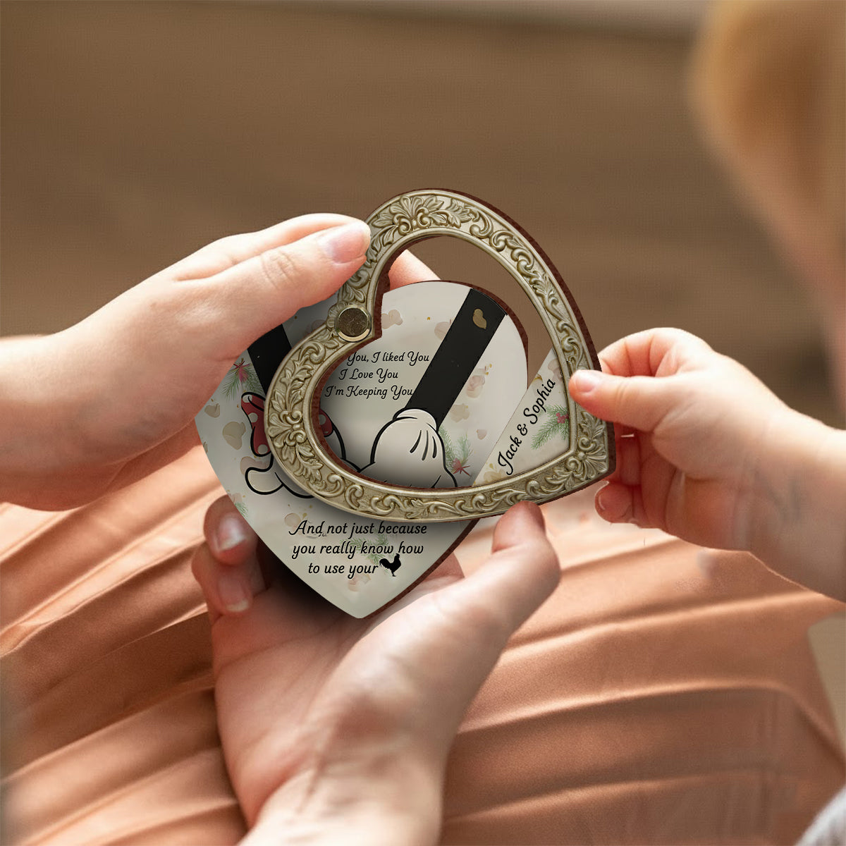 Personalized Flip Ornament Custom Rotating Design Gift for Christmas Flip Ornament GradoCreations
