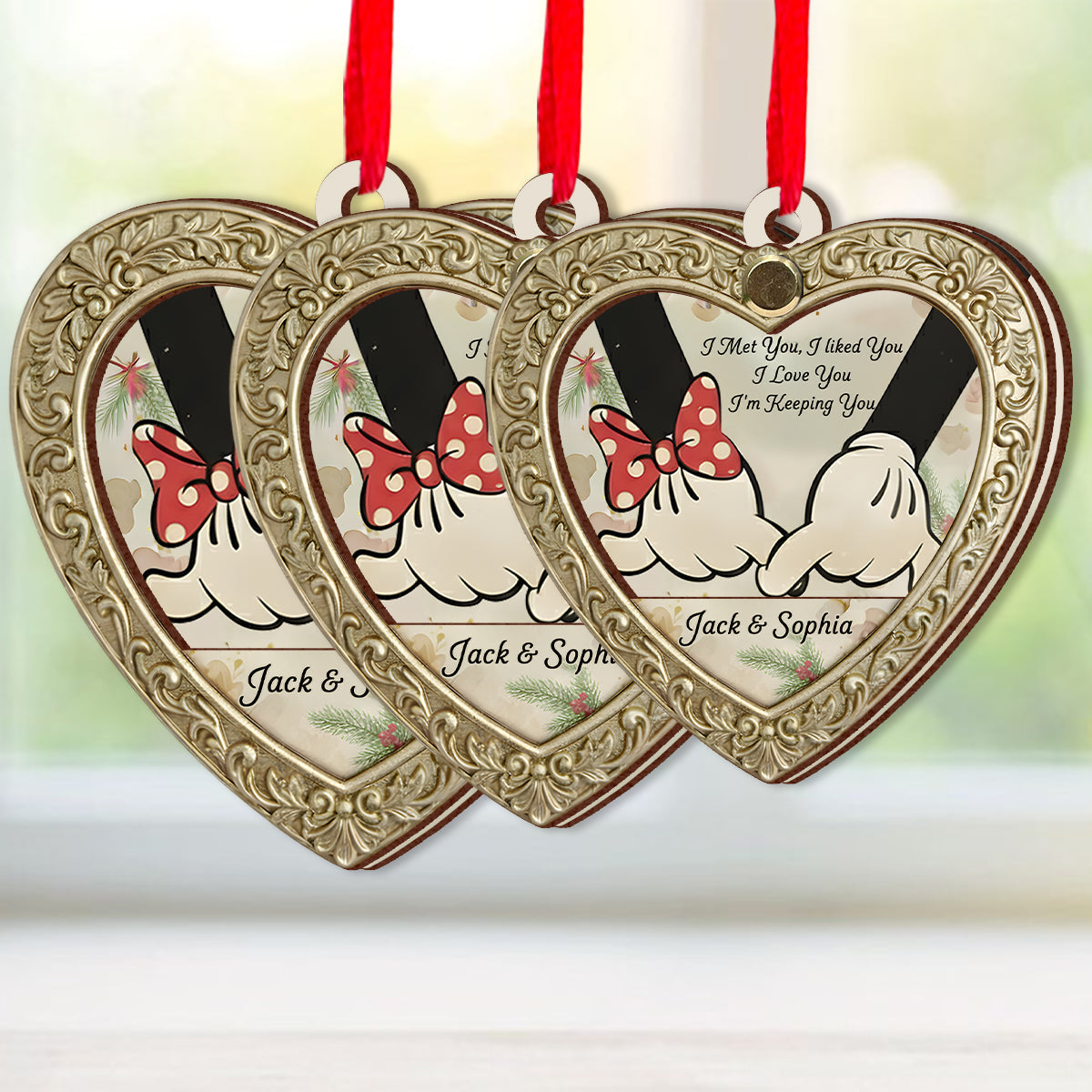 Personalized Flip Ornament Custom Rotating Design Gift for Christmas Flip Ornament GradoCreations