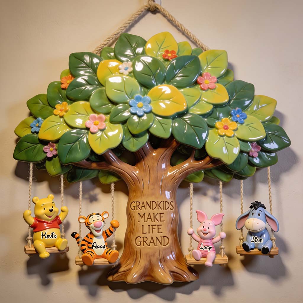 Personalized Grandkids Make Life Grand Wood Sign Gift for Grandma Pallet Wood Sign GradoCreations