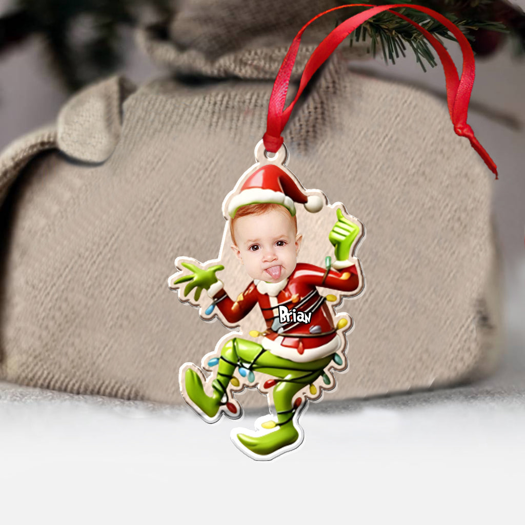 Personalized Family Christmas Ornament Custom Acrylic Gift One-sided Ornament GradoCreations