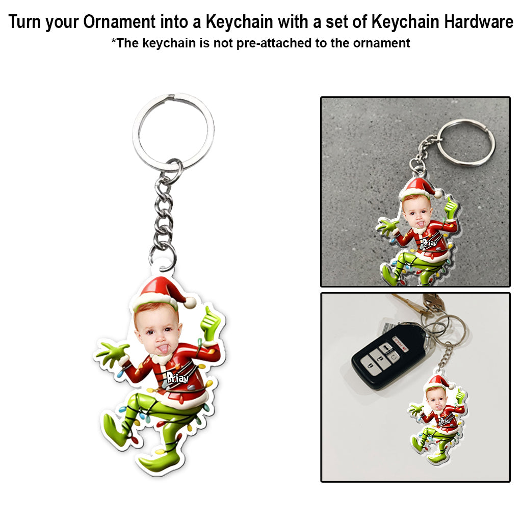 Personalized Family Christmas Ornament Custom Acrylic Gift One-sided Ornament GradoCreations
