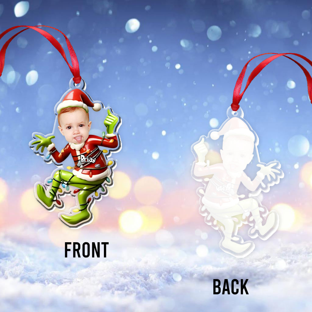 Personalized Family Christmas Ornament Custom Acrylic Gift One-sided Ornament GradoCreations