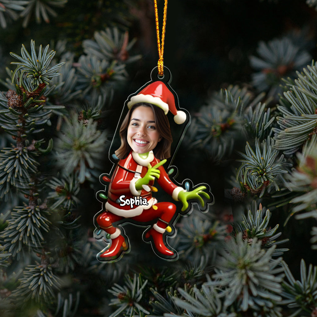 Personalized Family Christmas Ornament Custom Acrylic Gift One-sided Ornament GradoCreations