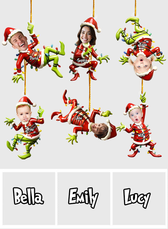 Personalized Family Christmas Ornament Custom Acrylic Gift One-sided Ornament GradoCreations