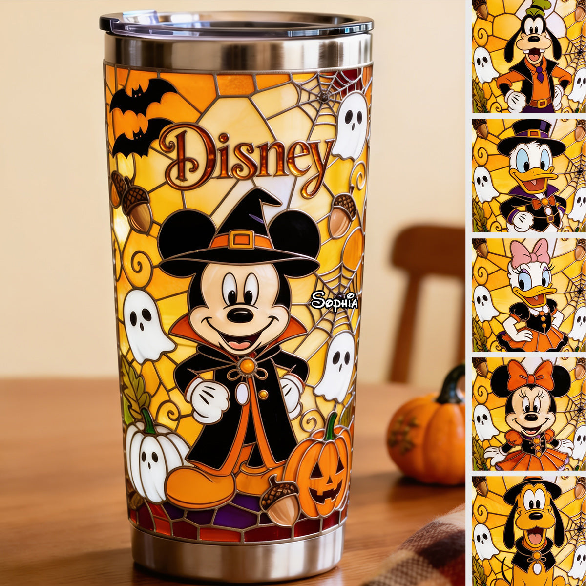 Personalized Halloween Mickey Mouse Tumbler Custom Drinkware Gift Tumbler GradoCreations