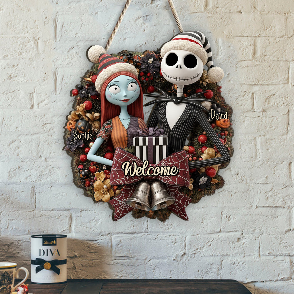 Personalized Nightmare Before Christmas Wood Sign Custom Name Gift Wood Sign GradoCreations