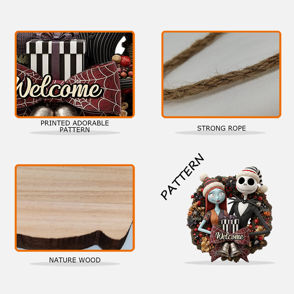 Personalized Nightmare Before Christmas Wood Sign Custom Name Gift Wood Sign GradoCreations