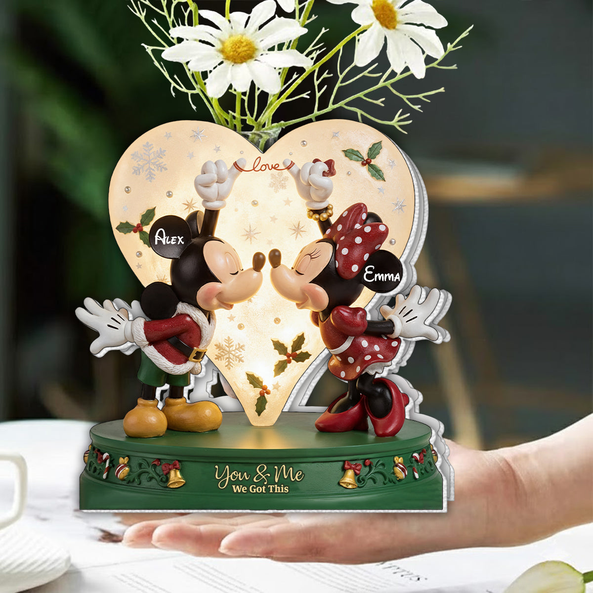 Personalized Acrylic Flower Vase Custom Design Gift for Couples Custom Shape Acrylic Flower Vase GradoCreations