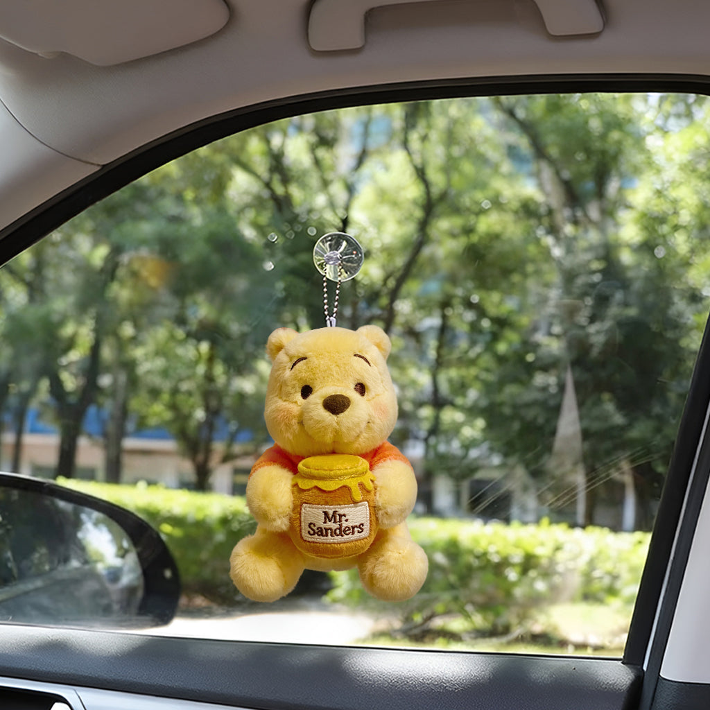 Personalized Yellow Plush Bear Keychain Custom Gift Plush Keychain GradoCreations