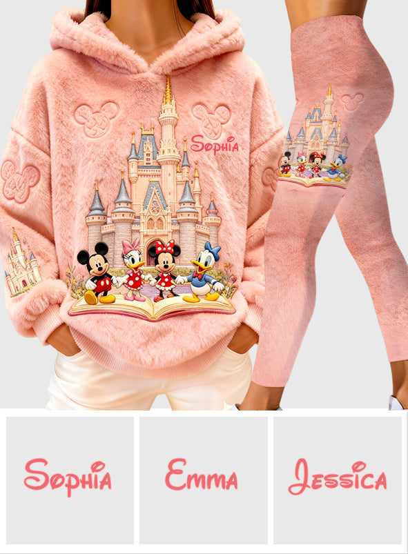 Personalized Disney Castle Mouse Hoodie & Leggings Set for Kids Hoodie & Leggings GradoCreations