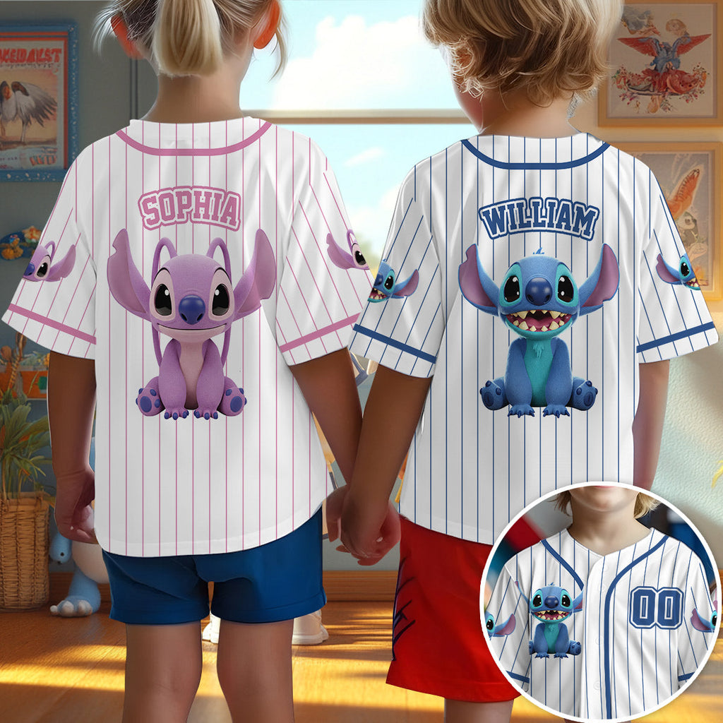 Personalized Kids Baseball Jersey with Ohana Design for Family Baseball Jersey GradoCreations