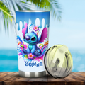 Personalized Blue Ohana Tumbler Custom Name Cool Summer Gift Tumbler GradoCreations
