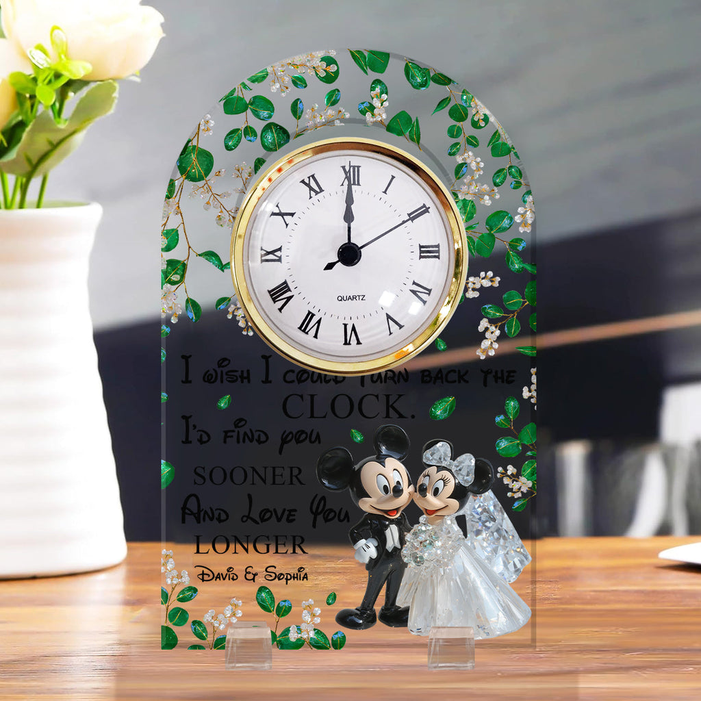 Personalized Acrylic Clock Plaque with Custom Names for Couples Acrylic Clock Plaque GradoCreations