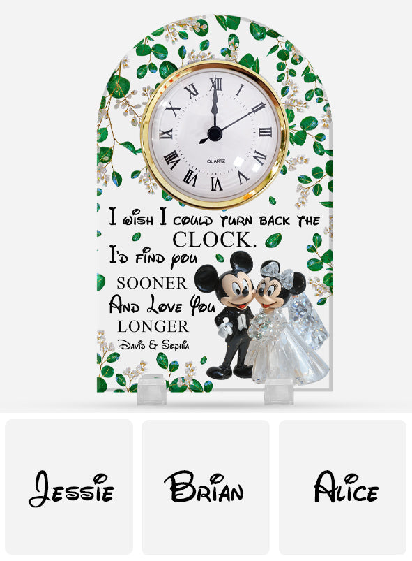 Personalized Acrylic Clock Plaque with Custom Names for Couples Acrylic Clock Plaque GradoCreations
