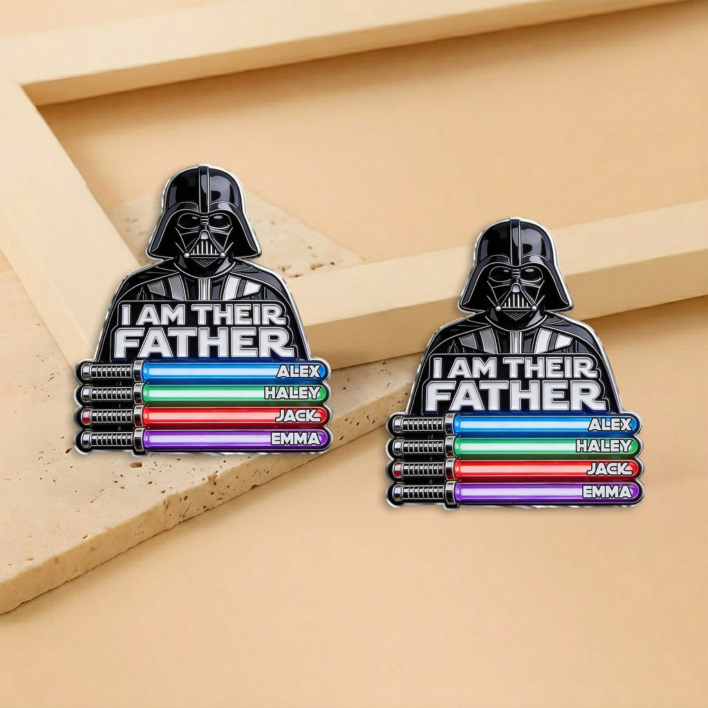 Personalized 3D Embossed Enamel Pin Custom Family Names Gift 3D Embossed Enamel Pin GradoCreations