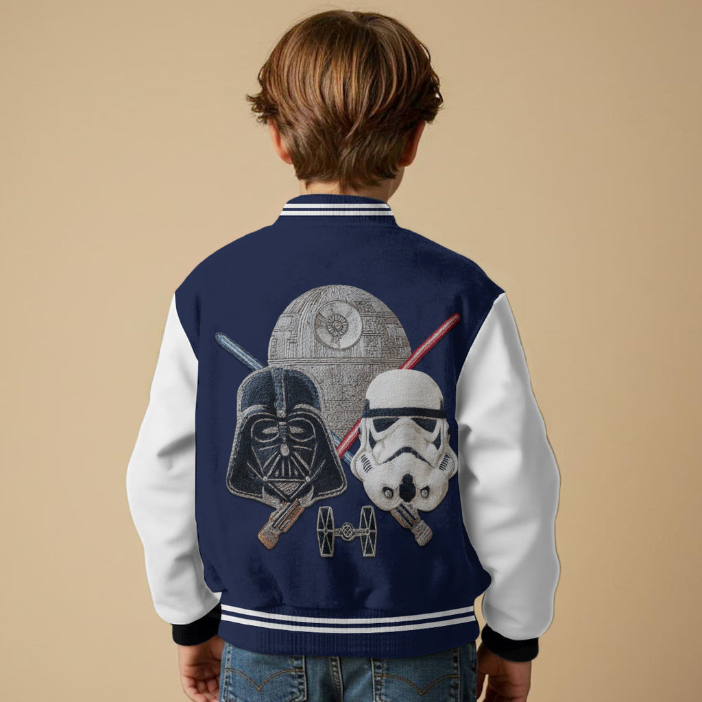 Personalized Varsity Jacket with Custom Name Star Wars Design Varsity Jacket GradoCreations