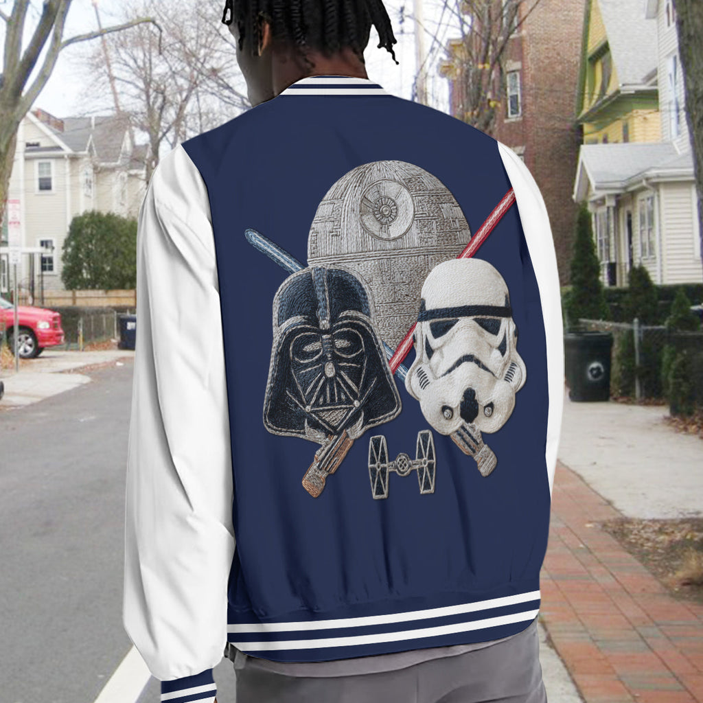 Personalized Varsity Jacket with Custom Name Star Wars Design Varsity Jacket GradoCreations