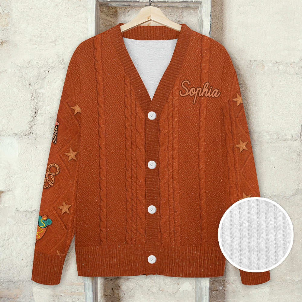 Personalized Unisex Mouse Cardigan Sweater for Women | Custom Name Gift Cardigan Sweater GradoCreations