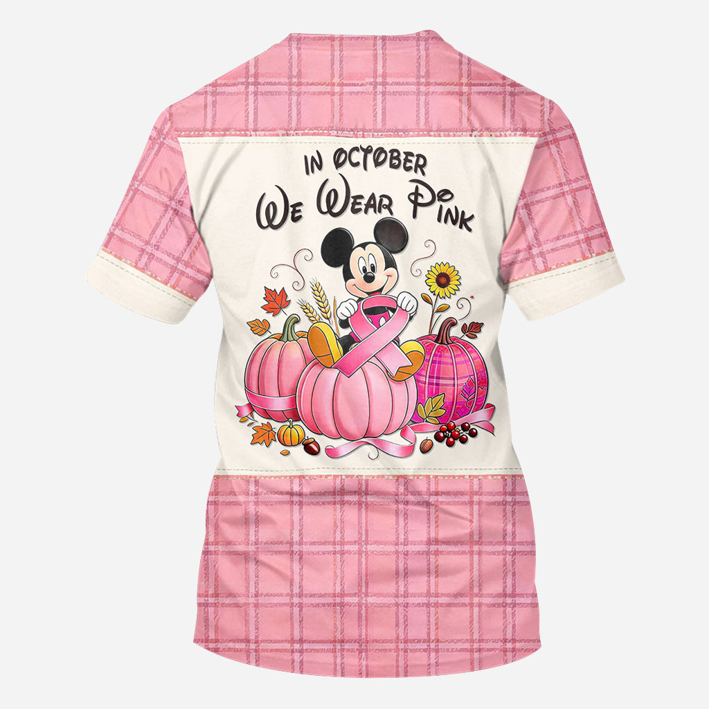 Personalized Breast Cancer Awareness All Over Shirt for Women - October Pink Gift All Over Shirt GradoCreations