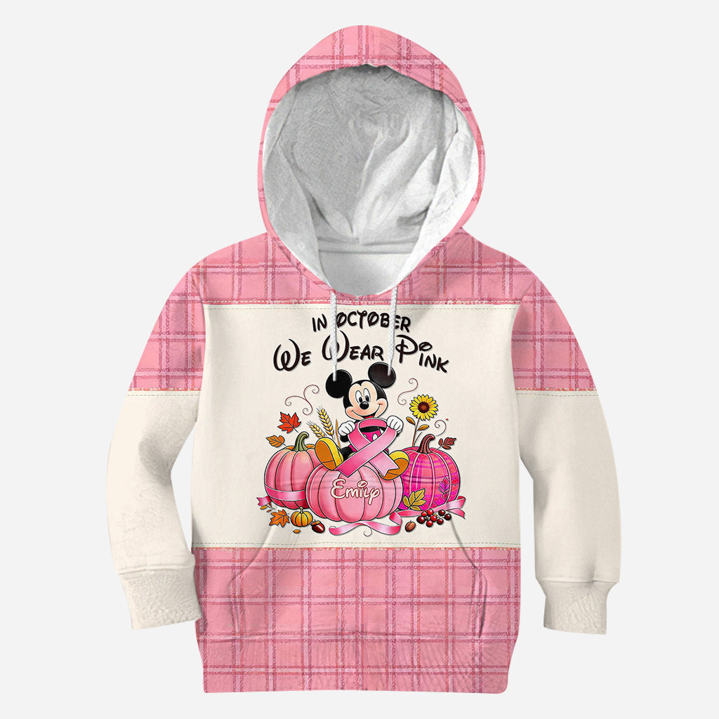 Personalized Breast Cancer Awareness All Over Shirt for Women - October Pink Gift All Over Shirt GradoCreations
