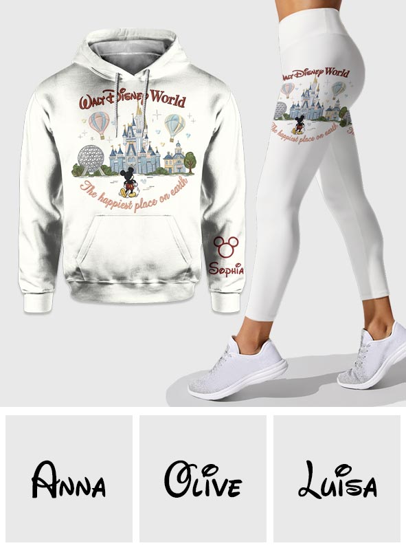 Personalized Disney Hoodie and Leggings Set for Kids | Custom Name Gift Hoodie & Leggings GradoCreations